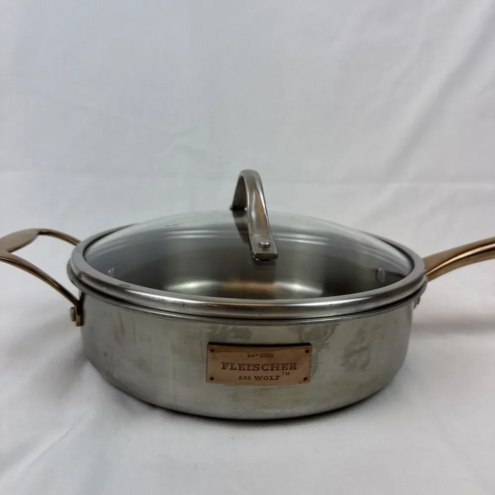 Fleischer & Wolf ES2000 Copper Tri-Ply Stainless Steel Cookware pan